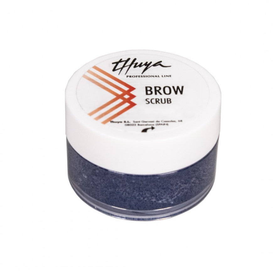 Nærbillede af krukken med 🌱 THUYA Bryn Scrub: Vegansk Eksfoliering for Bedre Farve & Lamination