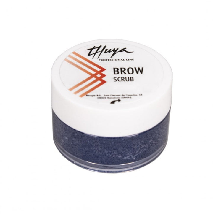 Nærbillede af krukken med 🌱 THUYA Bryn Scrub: Vegansk Eksfoliering for Bedre Farve & Lamination
