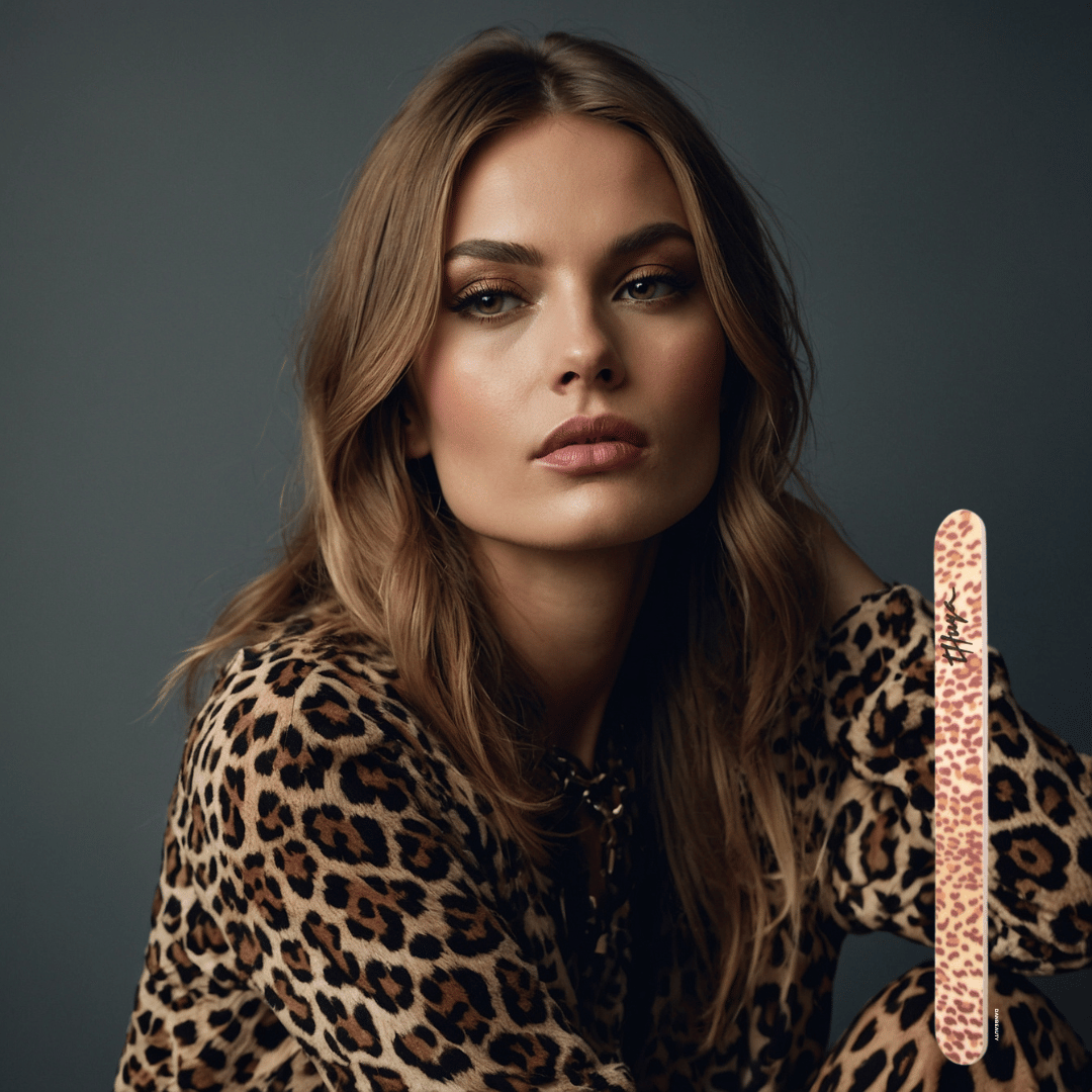 FANTASY NAIL FILE LEOPARD ANIMAL PRINT 180/240