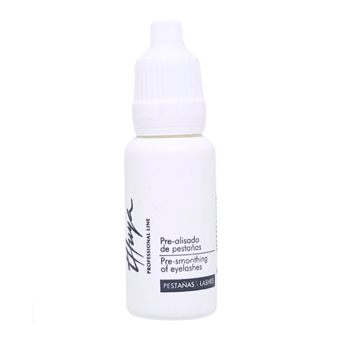 close up billede af den praktiske flaske med THUYA Pre-Smoothing Vipper: Vegansk Forberedelse til Lash Lift & Farve