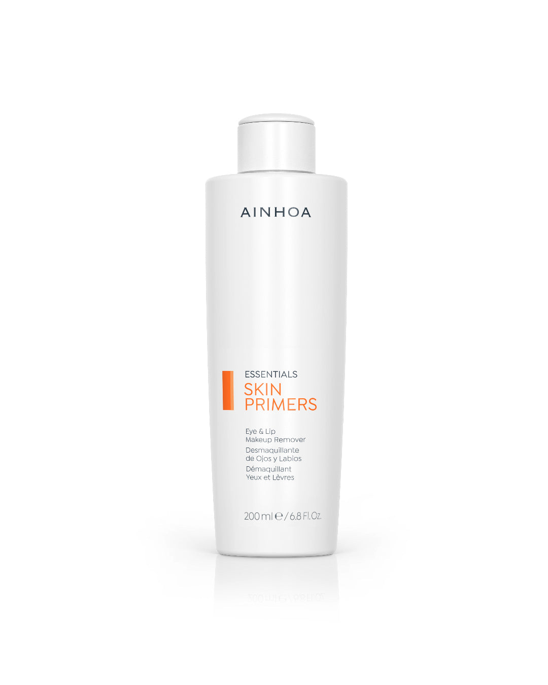 Billedet viser Ainhoa Eye & Lip Makeup Remover: Vegansk makeupfjerner med kamilleolie og bisabolol. Beroliger og fugter øjne og læber.