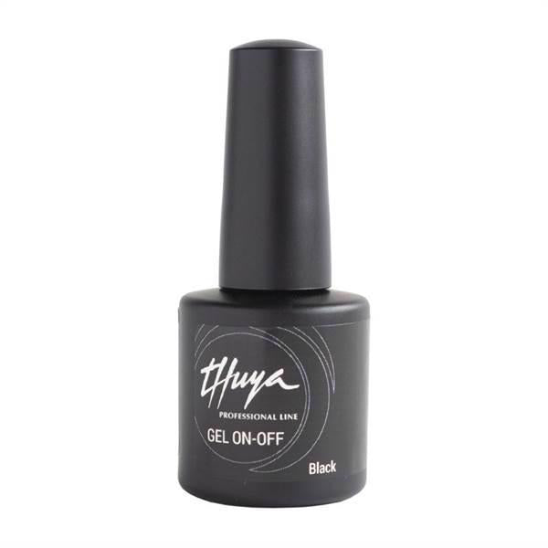 Permanent Nail Polish Gel On-Off Black 7 ml
