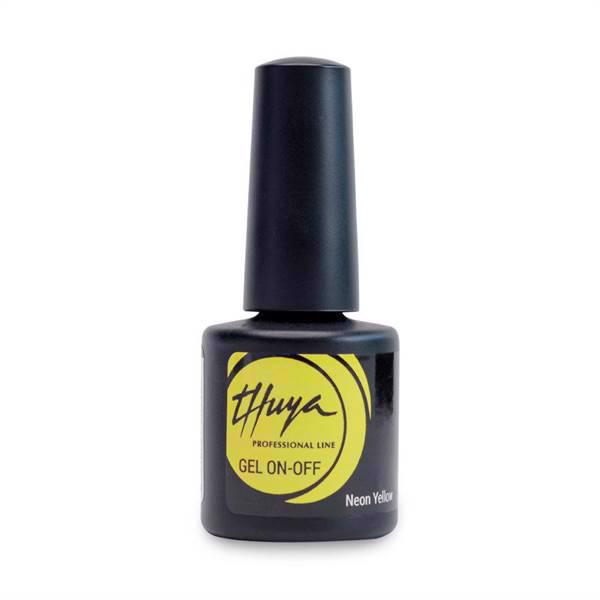 Permanent Nail Polish Gel On-Off Neon Yellow 7 ml