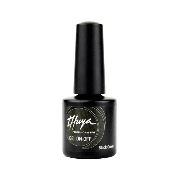 Permanent Nail Polish Gel On-Off Black Green 7 ml