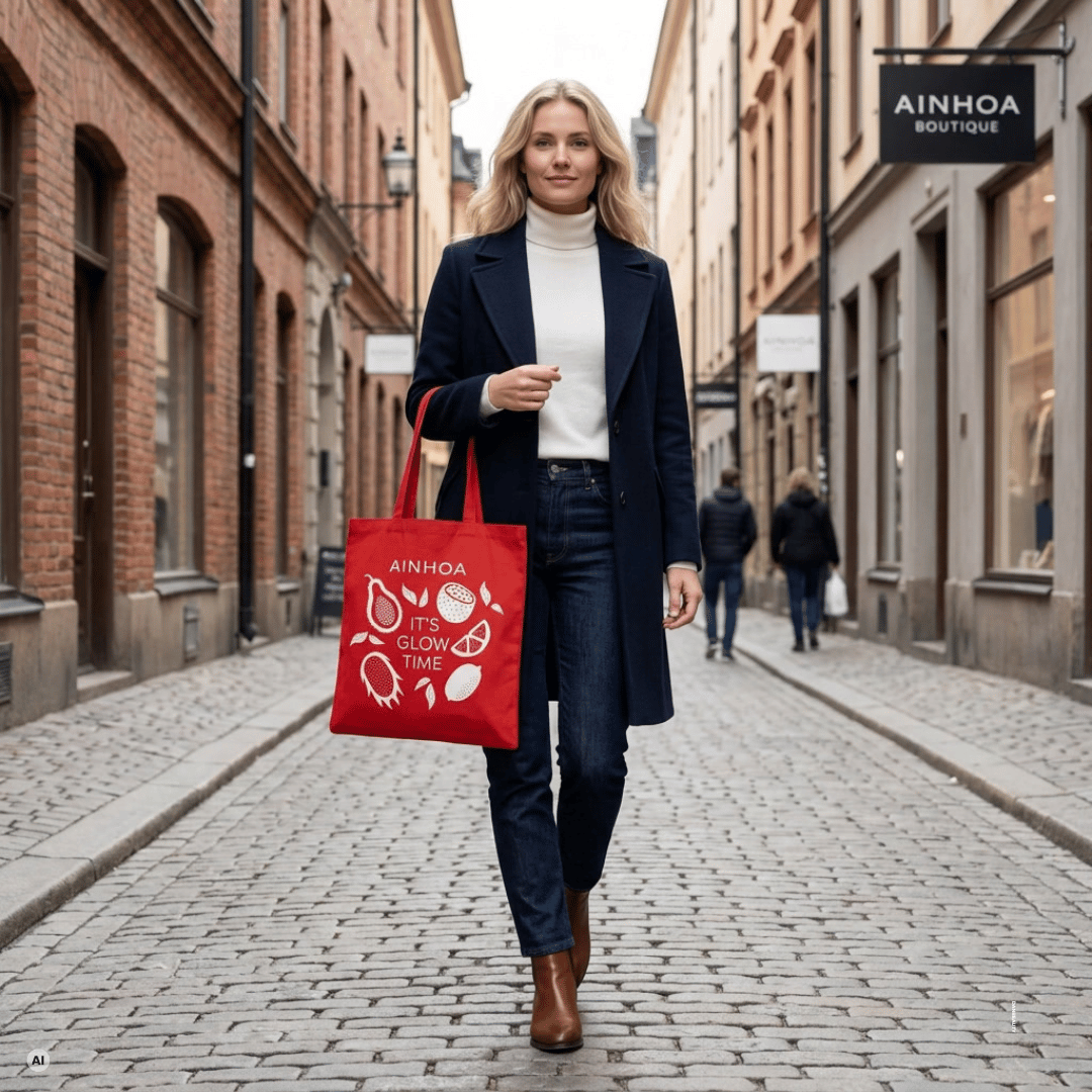AINHOA MULTIVIT GLOW COTTON SHOPPING BAG