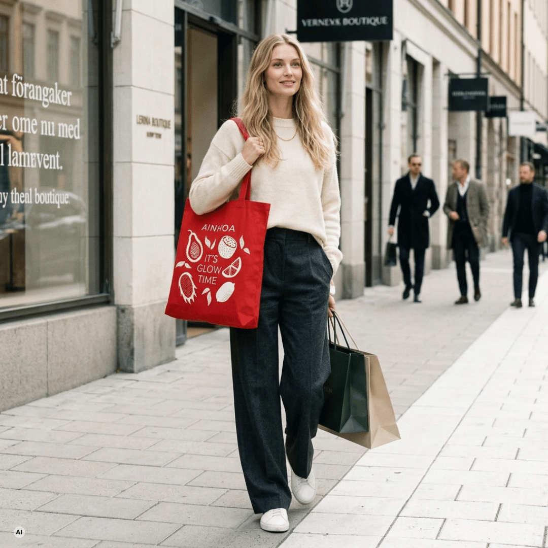 AINHOA MULTIVIT GLOW COTTON SHOPPING BAG