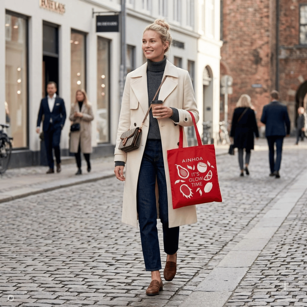 AINHOA MULTIVIT GLOW COTTON SHOPPING BAG