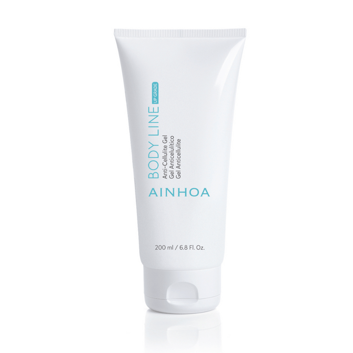 Ainhoa Anti-Cellulite Gel: Avanceret formel med Bodyfit™ og indkapslet koffein. Forbedrer hudstruktur og fasthed. Synligt glattere hud.