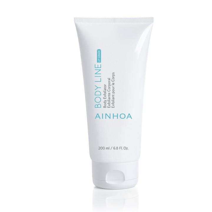 Ainhoa Body Exfoliator: Velegnet til alle hudtyper. Perfekt til professionel og hjemmebrug. Eksfolierer blidt og effektivt med AHA og silica.
