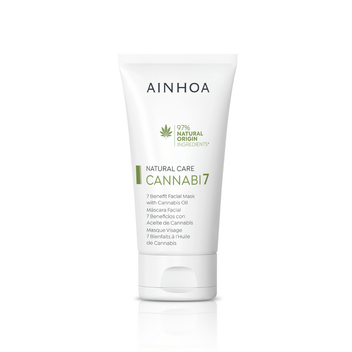 Billedet viser den veganske CANNABI7 7 BENEFIT FACIAL MASK WITH CANNABIS OIL til meget tør hud