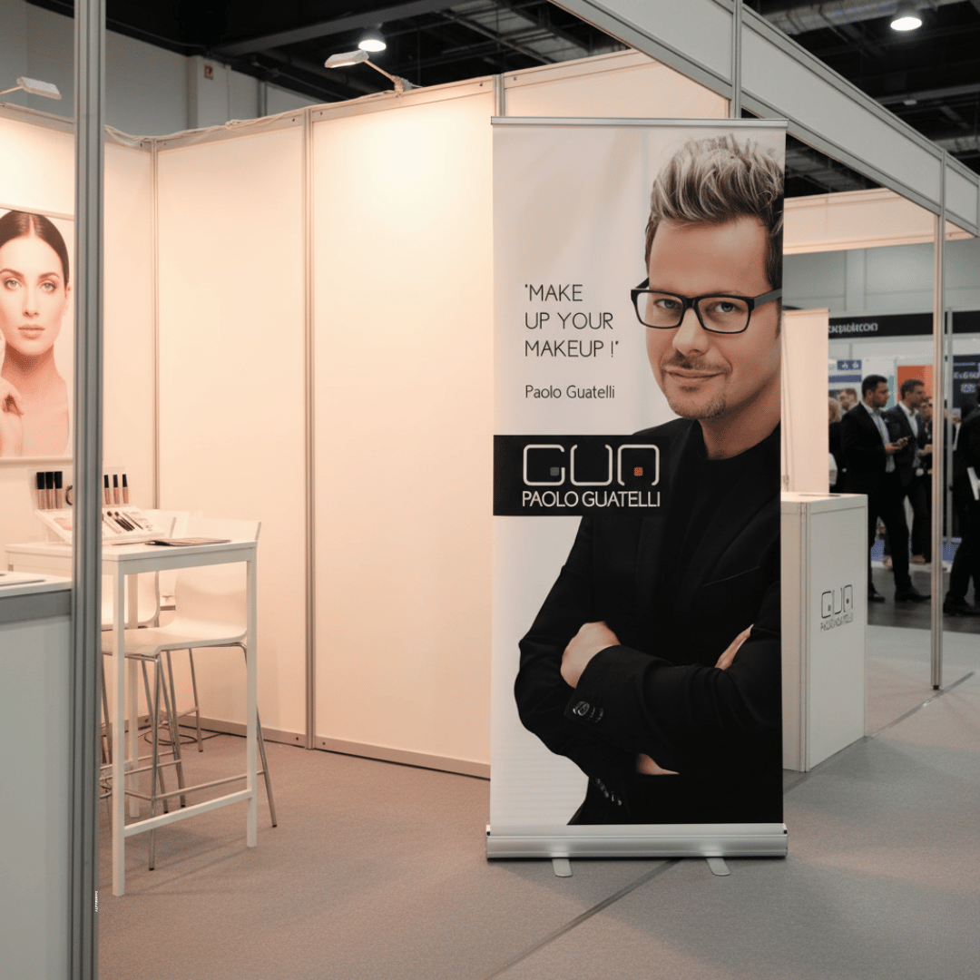 PAOLO GUATELLI ROLL UP BANNER - MAKE UP YOUR MAKEUP