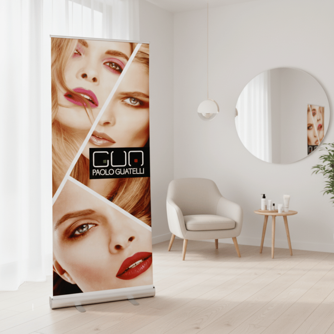 PAOLO GUATELLI ROLL UP BANNER - MAKEUP TRENDS
